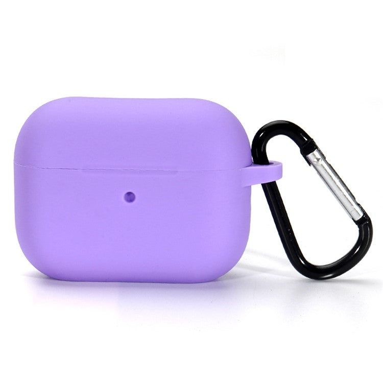 Bulk Purchasing For AirPods Pro 2 Silicone Case with Carabiner Bluetooth Earphone Protective Cover - Violet