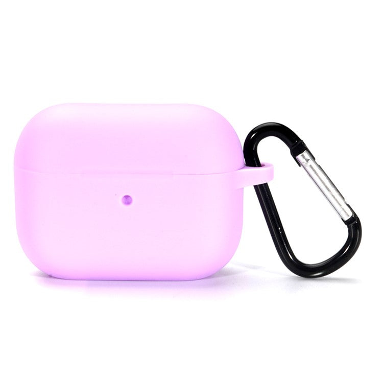 Bulk Purchasing For AirPods Pro 2 Silicone Case with Carabiner Bluetooth Earphone Protective Cover - Light Purple