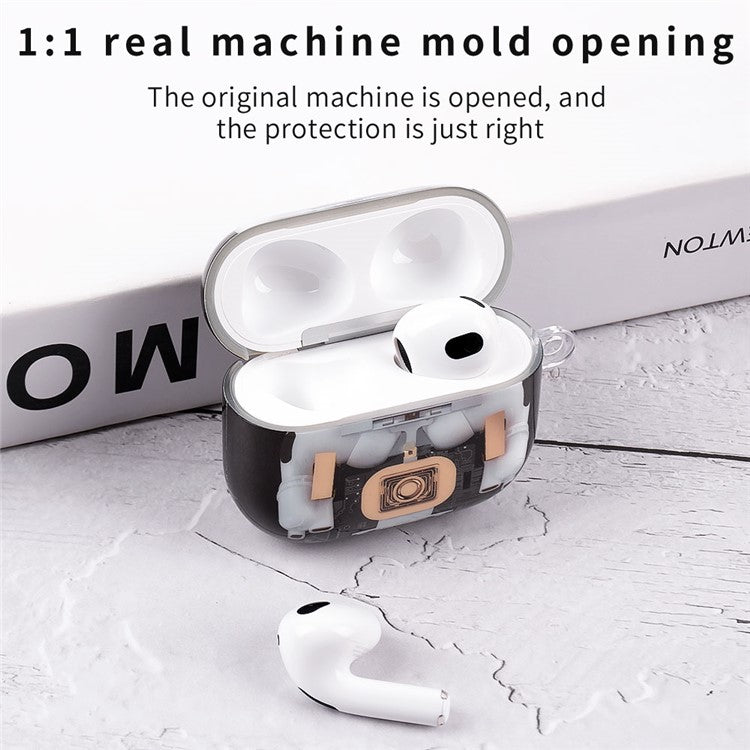 For AirPods 4 Earphone Case Mechanical Structure TPU Drop-Proof Protective Cover