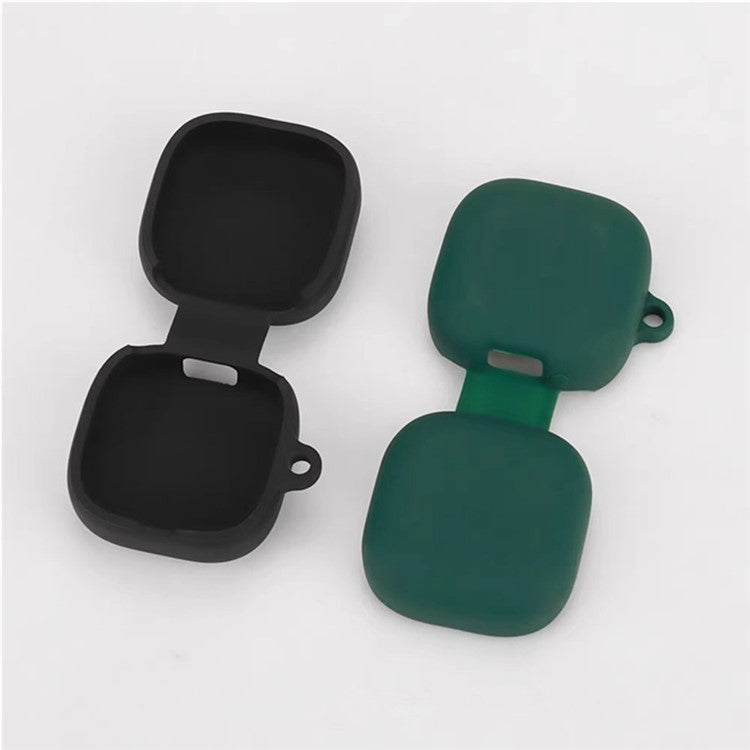 For Sony LinkBuds Open WF-L910 Case Bluetooth Earbud Silicone Cover with Anti-Lost Buckle - Black