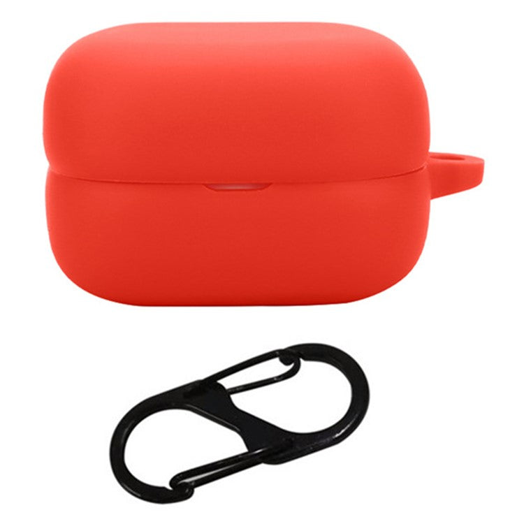 For Sony LinkBuds Open WF-L910 Case Bluetooth Earbud Silicone Cover with Anti-Lost Buckle - Red