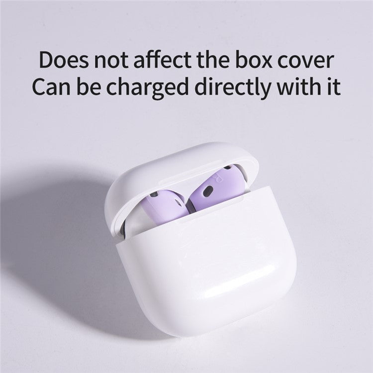 For AirPods 4 Earbuds Anti-Slip Silicone Cover Bluetooth Earphones Earmuffs Ear Tips - Black