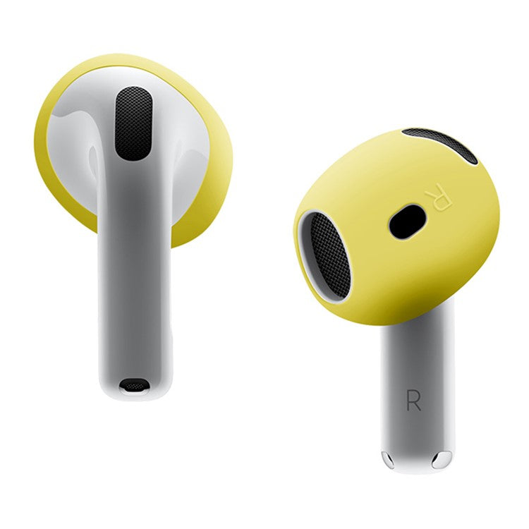 For AirPods 4 Earbuds Anti-slip Silicone Cover Bluetooth Earphones Earmuffs Ear Tips - Yellow