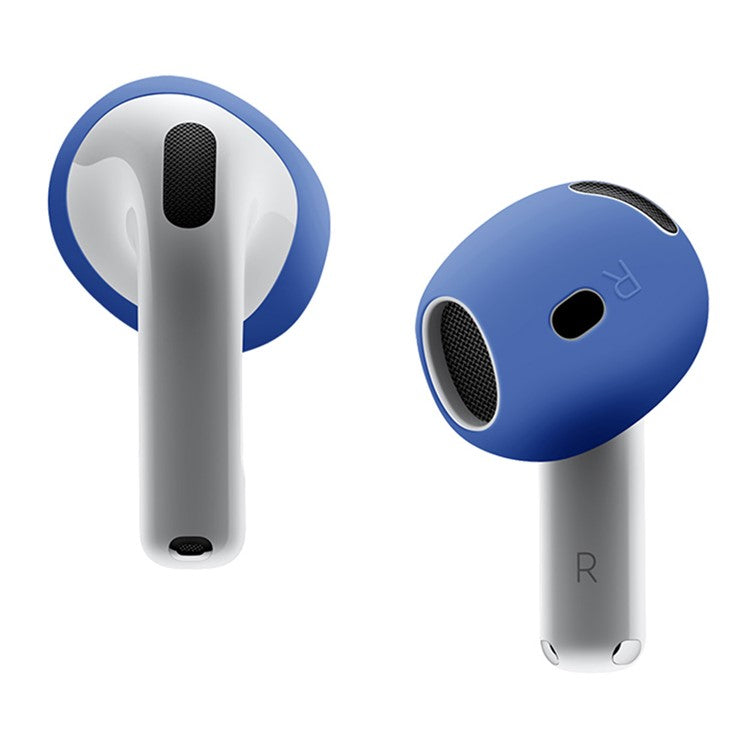 For AirPods 4 Earbuds Anti-slip Silicone Cover Bluetooth Earphones Earmuffs Ear Tips - Blue