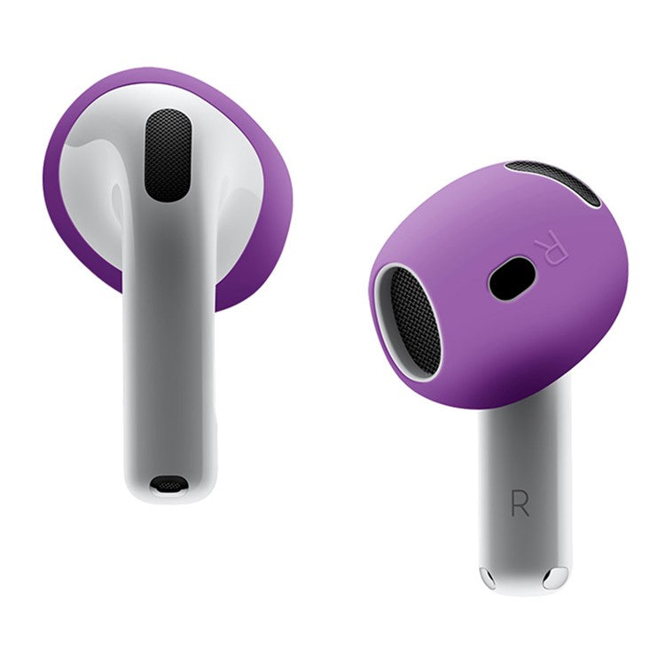 For AirPods 4 Earbuds Anti-slip Silicone Cover Bluetooth Earphones Earmuffs Ear Tips - Purple