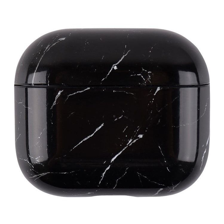 For AirPods 4 Protective Case Marble Pattern Anti-Drop Hard PC Earphone Charging Box Cover - S09