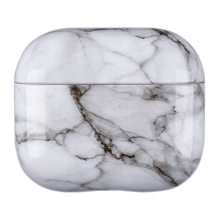 For AirPods 4 Protective Case Marble Pattern Anti-Drop Hard PC Earphone Charging Box Cover - S03