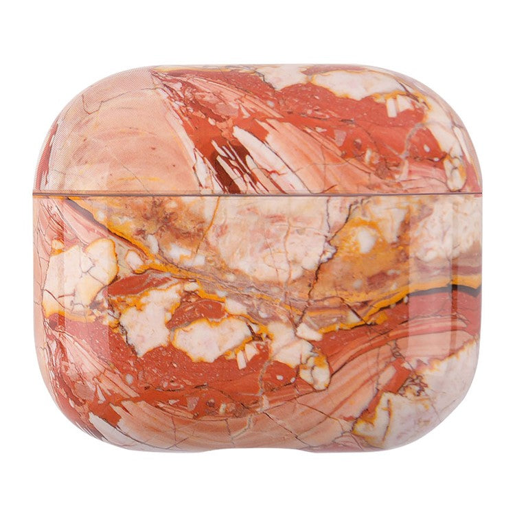 For AirPods 4 Protective Case Marble Pattern Anti-Drop Hard PC Earphone Charging Box Cover - S06