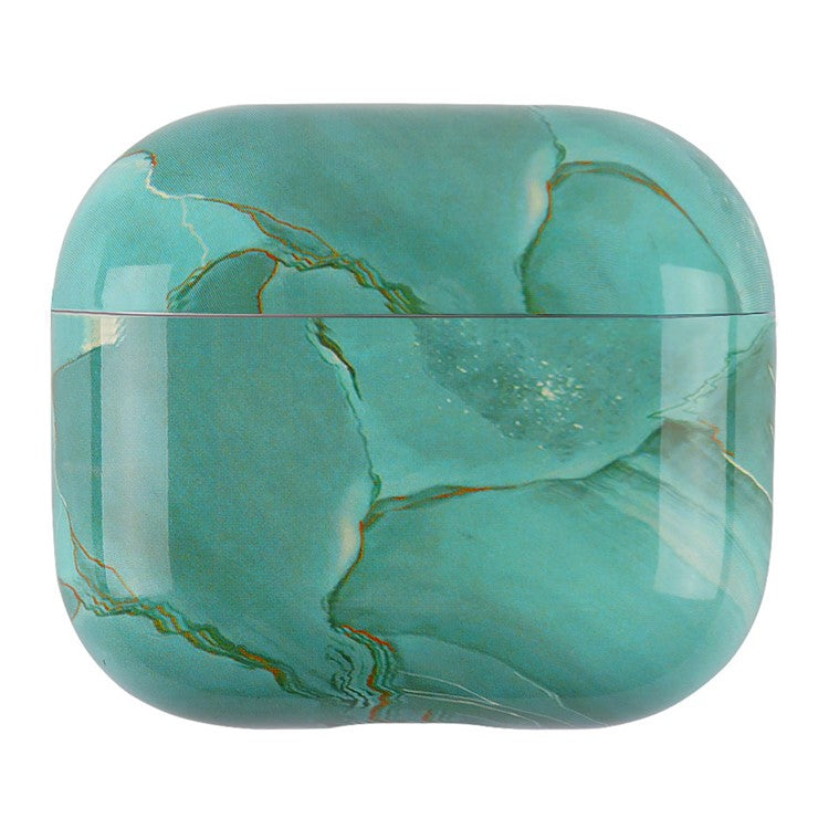 For AirPods 4 Protective Case Marble Pattern Anti-Drop Hard PC Earphone Charging Box Cover - S07