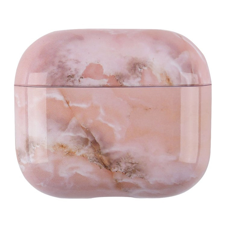 For AirPods 4 Protective Case Marble Pattern Anti-Drop Hard PC Earphone Charging Box Cover - S08