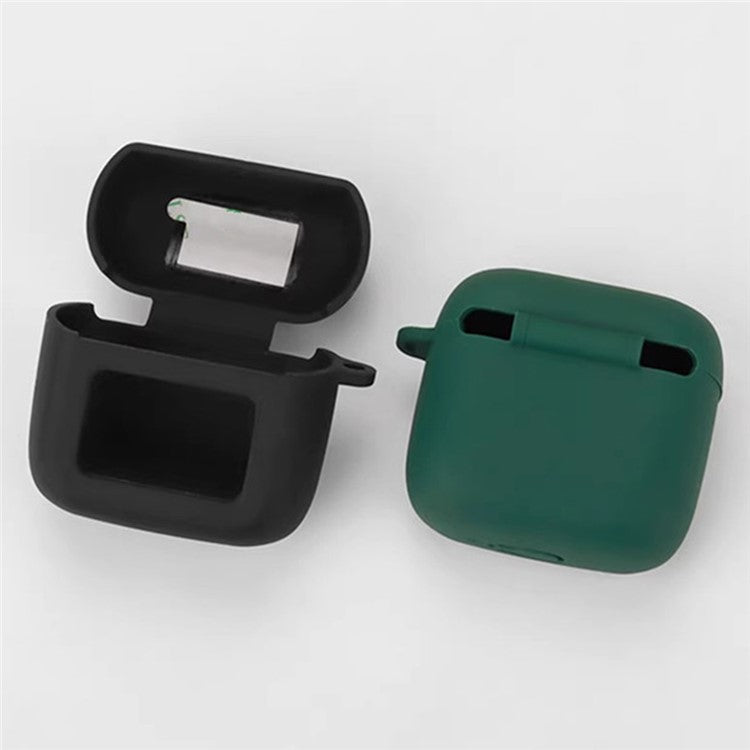 For JBL Tour Pro 3 Bluetooth Earphones Case Soft Silicone Cover with Anti-Lost Buckle - Matcha Green