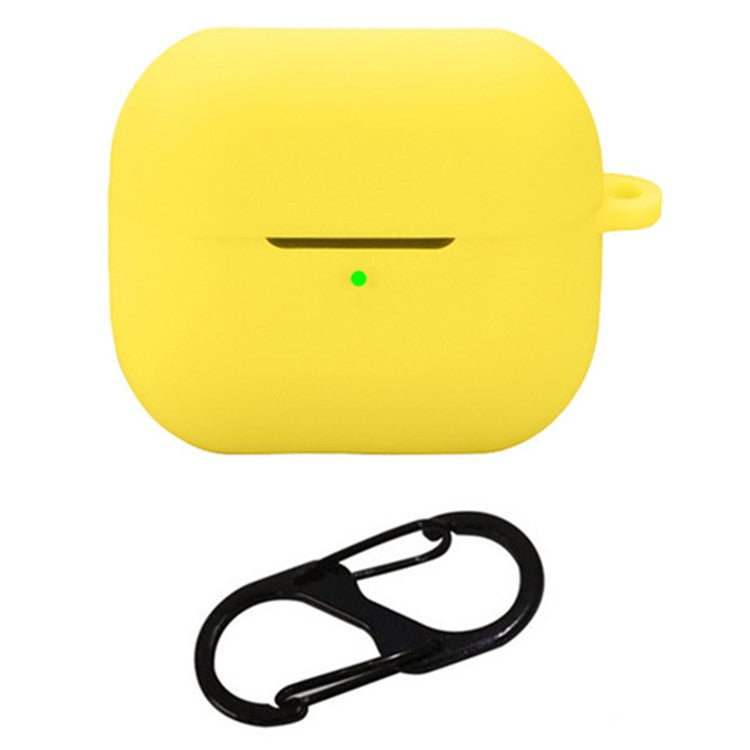 For Samsung Galaxy Buds3 Pro Bluetooth Earphones Case Soft Silicone Cover with Anti-Lost Buckle - Yellow