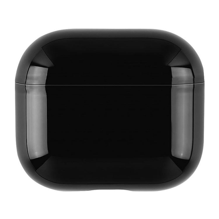 For AirPods 4 PC Hard Case Electroplating Earphone Protective Cover - Black