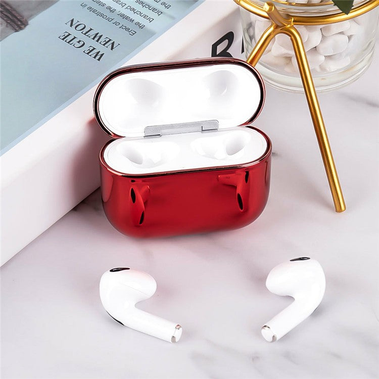 For AirPods 4 PC Hard Case Electroplating Earphone Protective Cover - Gold