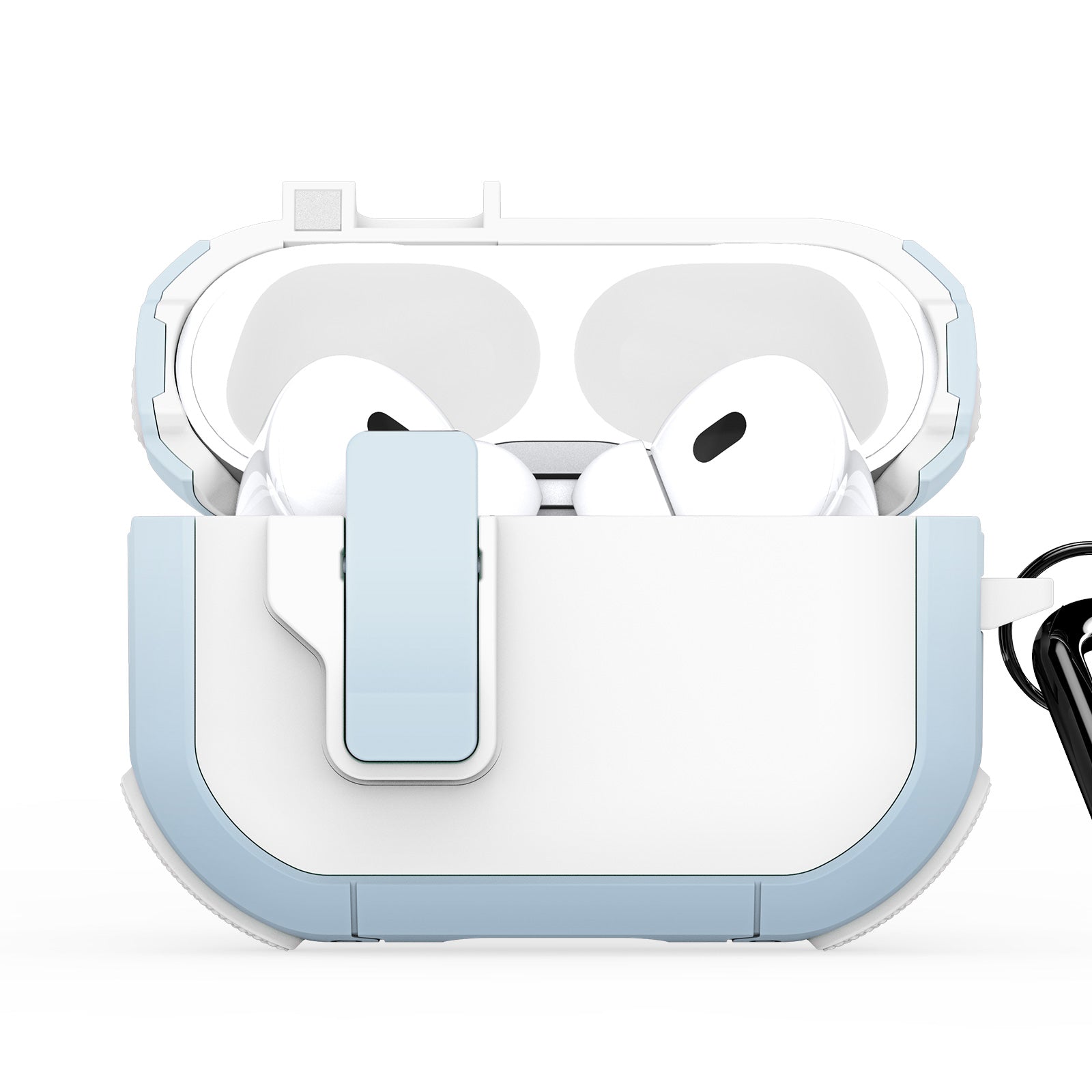 For AirPods Pro 2 Eraphone Case DUX DUCIS PECP Series PC+TPU Bluetooth Earphone Cover with Hook - White Blue