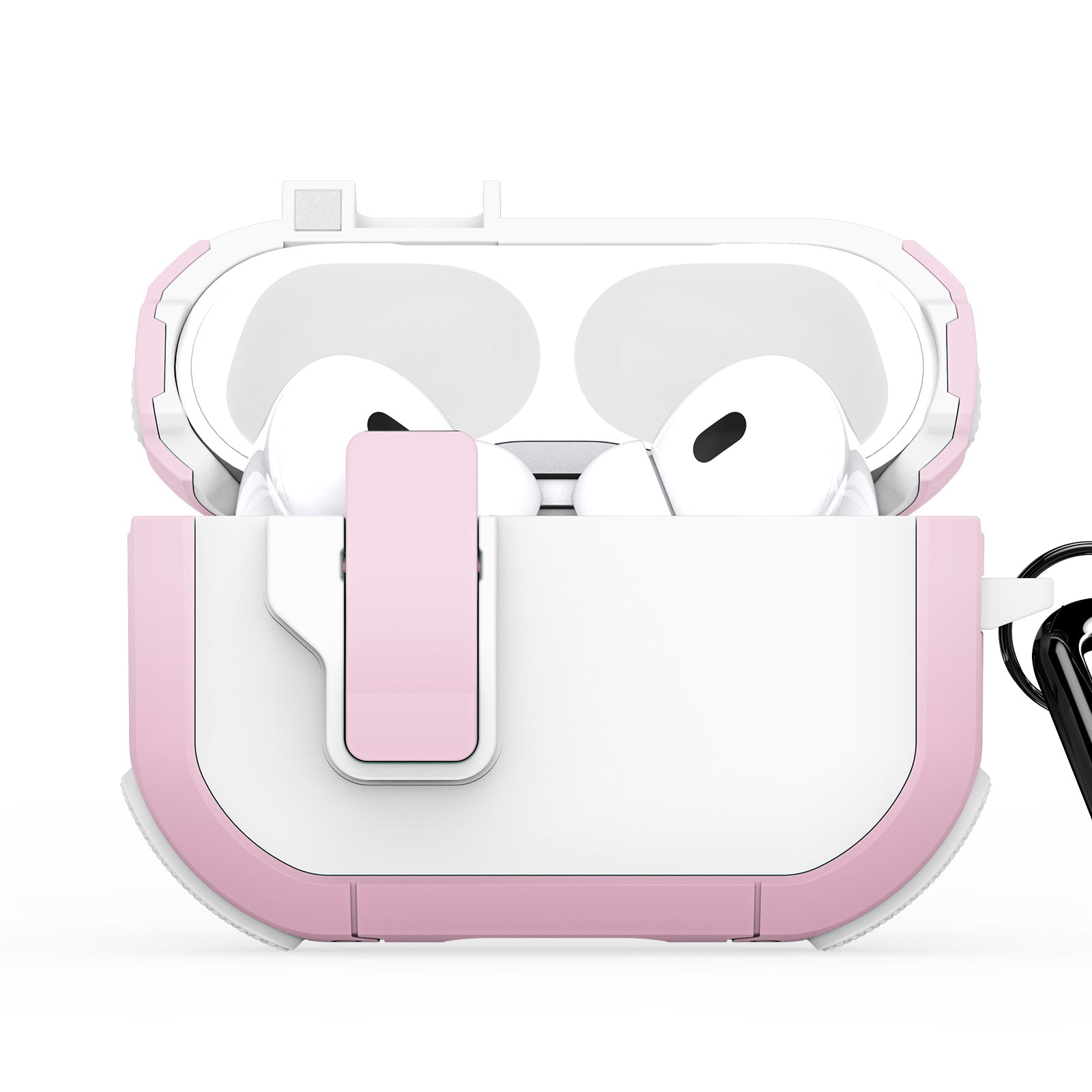 For AirPods Pro 2 Eraphone Case DUX DUCIS PECP Series PC+TPU Bluetooth Earphone Cover with Hook - White Pink