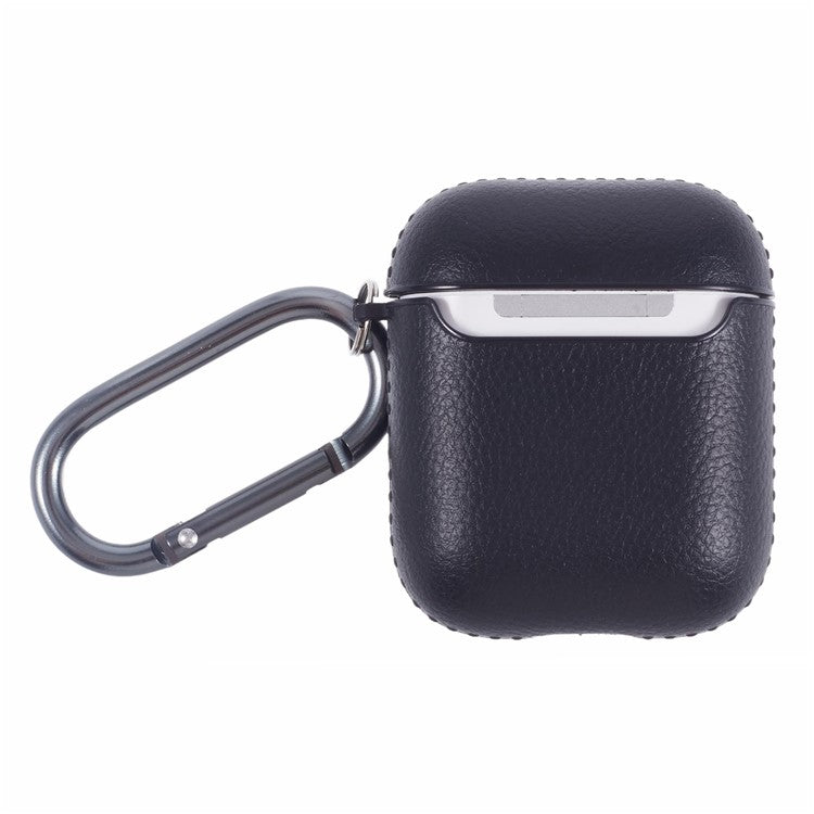 X-LEVEL For AirPods Pro 2 / AirPods Pro Earphone Case Litchi Texture PU Leather TPU Cover with Carabiner - Black