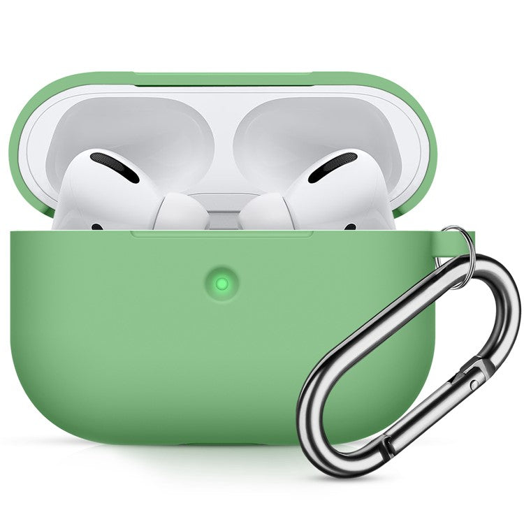 Thick Silicone Cover Case Bluetooth Earphones Protector for Apple AirPods Pro - Mint Green