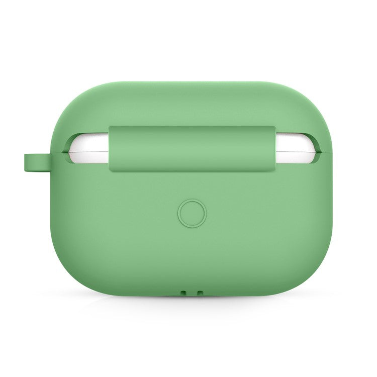 Thick Silicone Cover Case Bluetooth Earphones Protector for Apple AirPods Pro - Mint Green