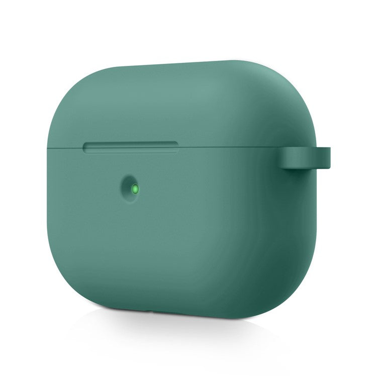 Thick Silicone Cover Case Bluetooth Earphones Protector for Apple AirPods Pro - Pine Needle Green