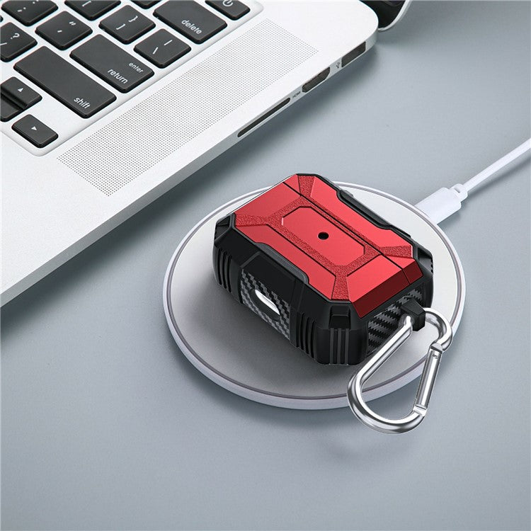 Portable Wireless Earphone Case Sleeve Anti-drop Anti-scratch TPU Protective Cover for AirPods Pro - Red