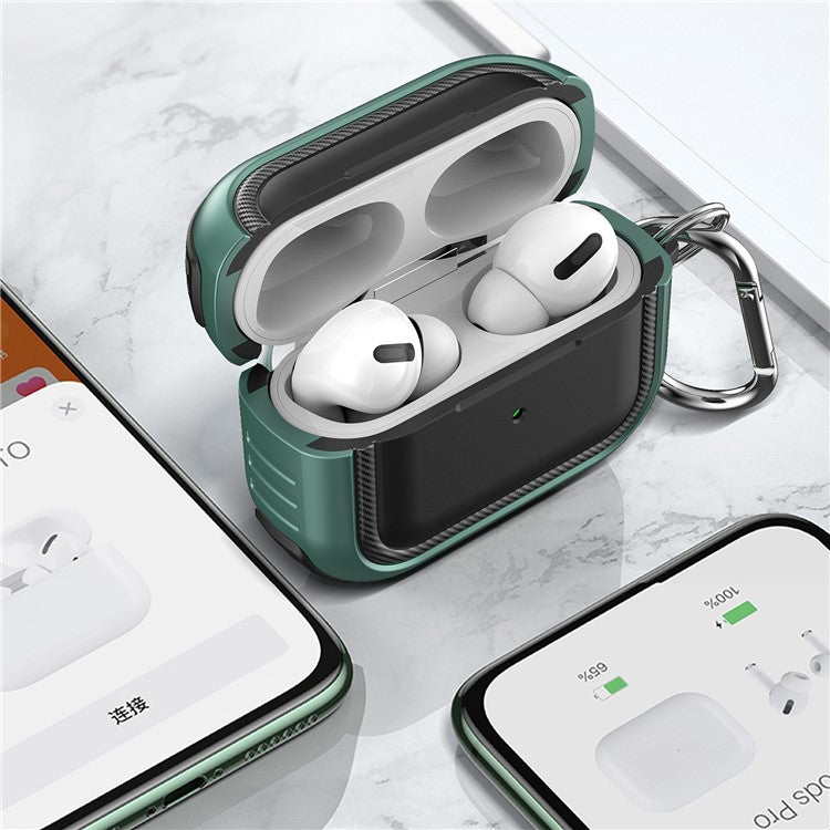 Stylish TPU+PC Anti-drop Wireless Earphone Case Protective Cover for AirPods Pro - Style 1