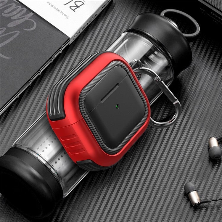 Bluetooth Earphone Anti-drop TPU+PC Protective Case Cover with Hanging Buckle for AirPods 3 - Style 5