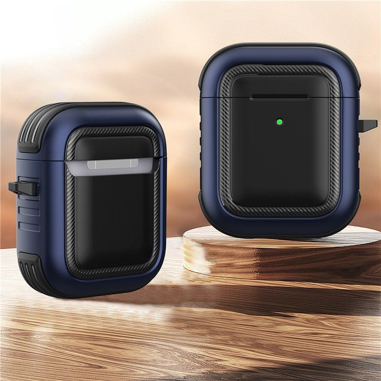 Fashion TPU+PC Anti-drop Dust-proof Wireless Earphone Case Protective Cover for Apple AirPods with Charging Case (2016)/(2019) / AirPods with Wireless Charging Case (2019) - Style 1