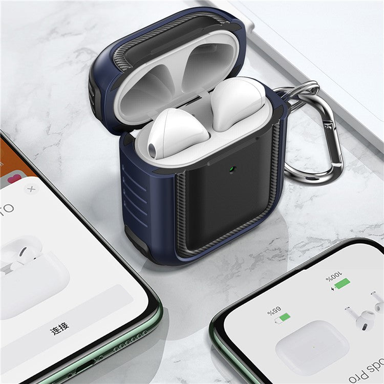 Fashion TPU+PC Anti-drop Dust-proof Wireless Earphone Case Protective Cover for Apple AirPods with Charging Case (2016)/(2019) / AirPods with Wireless Charging Case (2019) - Style 1