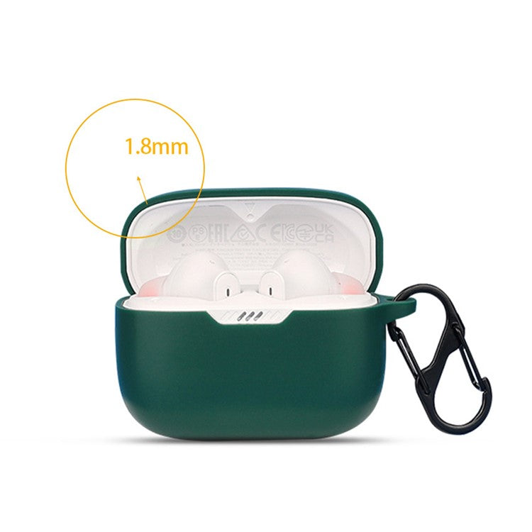 Silicone Sleeve for JBL T230NC TWS Earphone Charging Bin Silicone Headset Anti-fall Protective Case - Green