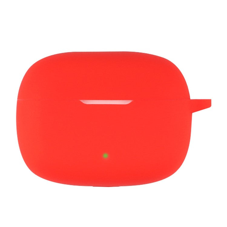 For JBL Wave 200 TWS Bluetooth Earphone Protective Case Soft Silicone Headphone Charging Bin Shell with Buckle - Red