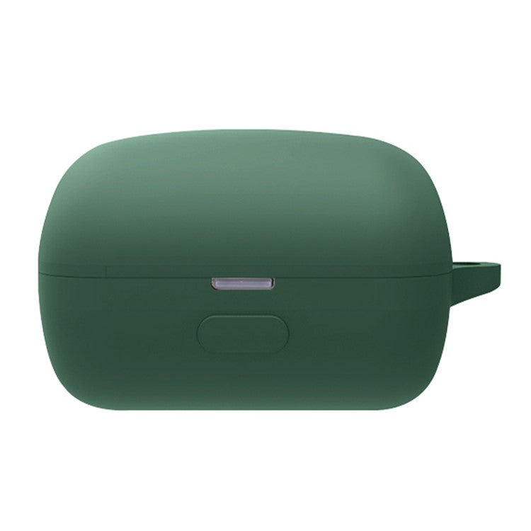 For Sony WF-L900 Earphone Charging Box Silicone Protective Case Bluetooth Earbuds Cover with Buckle - Blackish Green