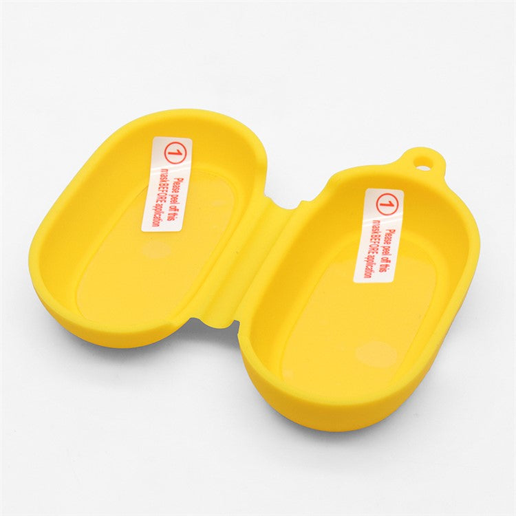 For Jabra Elite 7 Active / 7 Pro Case Cover Portable Protective Case Earbuds Soft Silicone Protector with Keychain - Yellow