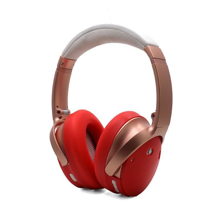 For Bose QuietComfort 35 II 1 Pair Silicone Case Headphone Ear Pads Protective Cover - Red