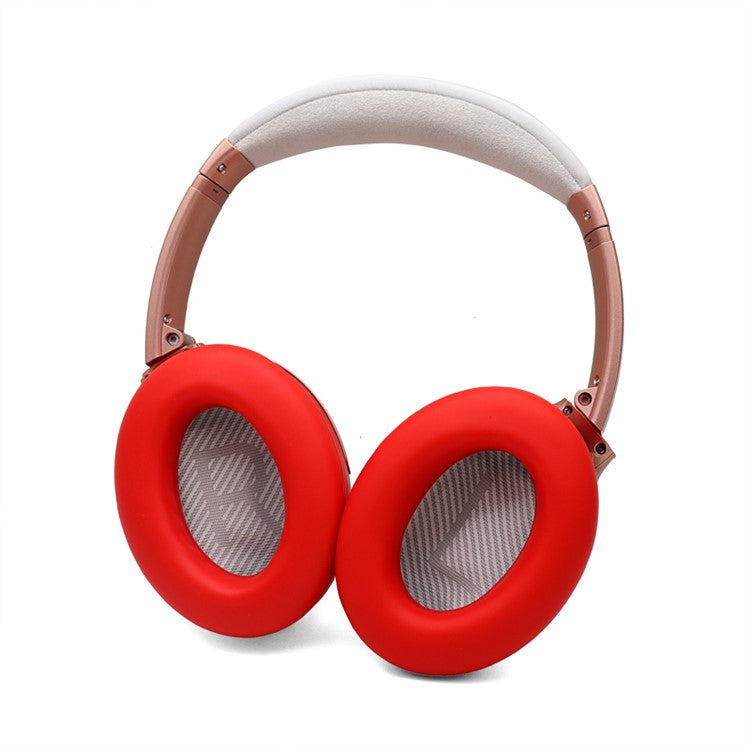 For Bose QuietComfort 35 II 1 Pair Silicone Case Headphone Ear Pads Protective Cover - Red