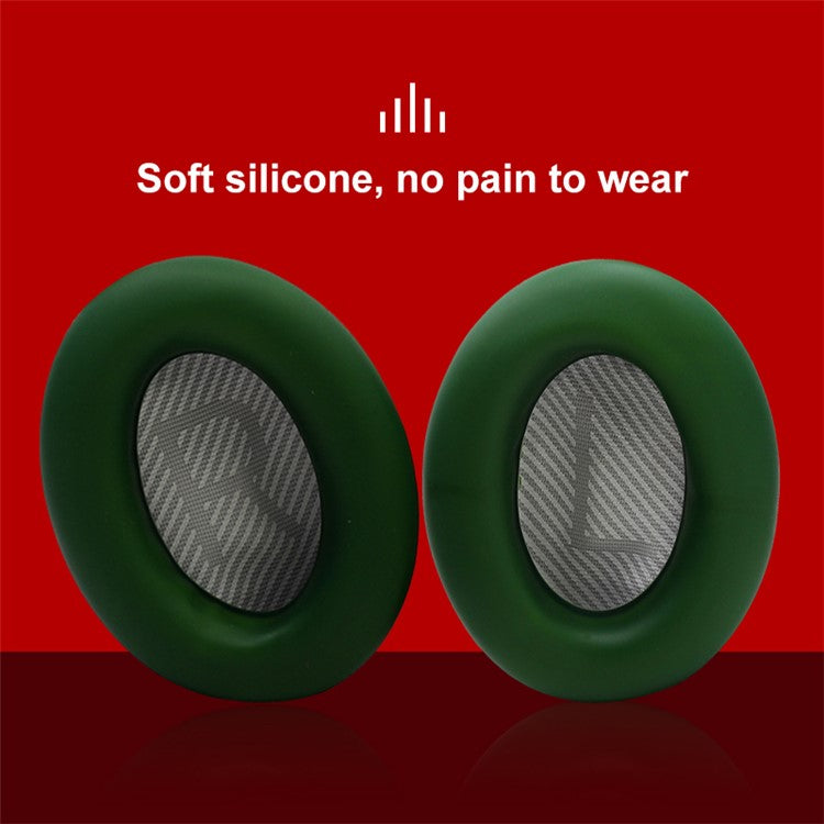 For Bose QuietComfort 35 II 1 Pair Silicone Case Headphone Ear Pads Protective Cover - Red