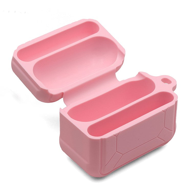 For Apple AirPods Pro 3-in-1 Silicone Protective Case + Ear-Hook + Anti-Lost Carabiner Protection Set - Pink