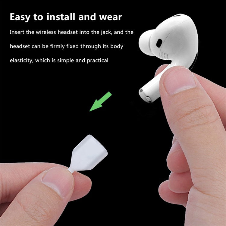 For Apple AirPods Pro 3-in-1 Silicone Protective Case + Anti-Lost Magnetic-Absorbed Strap + Carabiner Protection Set - White