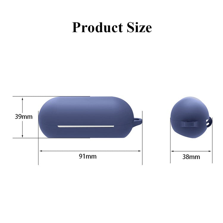 For Sony WF-C500 TWS Bluetooth Earphone Silicone Shell Anti-drop Protective Cover - Navy Blue