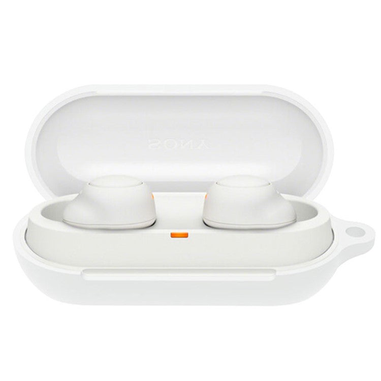 For Sony WF-C500 TWS Bluetooth Earphone Silicone Shell Anti-drop Protective Cover - White