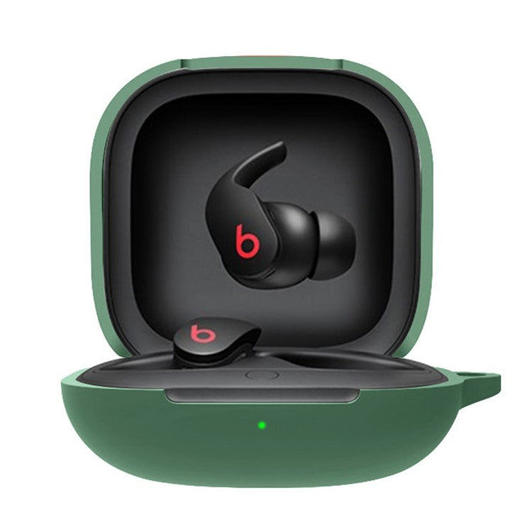 For Beats Fit Pro TWS Bluetooth Earphone Charging Case Protective Cover Silicone Anti-drop Sleeve - Dark Green