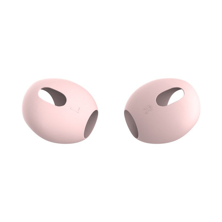 For Apple AirPods 3 2 Pairs Anti-slip Silicone Earbuds Cover Ultra-thin Bluetooth Earphones Tips - Pink/Red