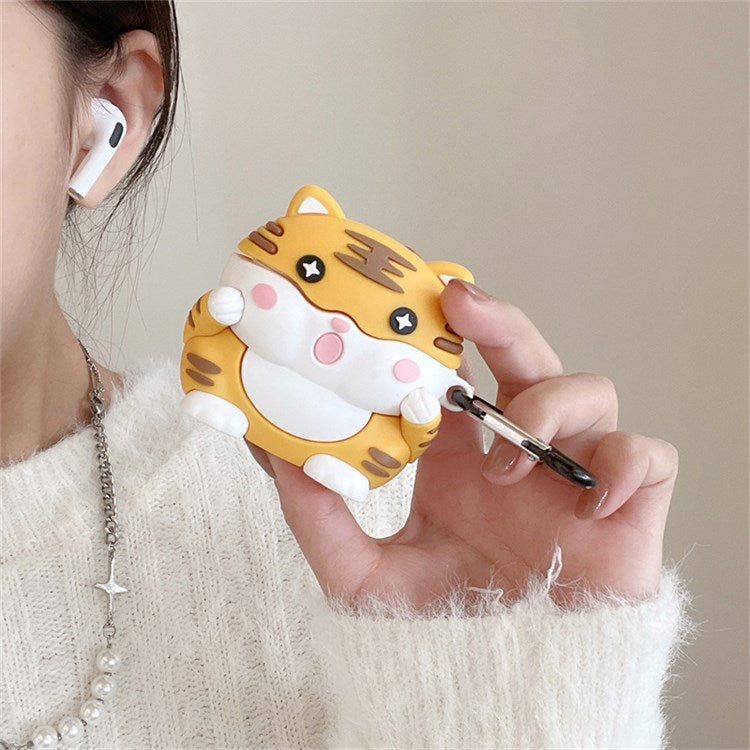 For Apple AirPods 3 Cartoon Tiger Soft Silicone Protective Case Bluetooth Earbuds Case