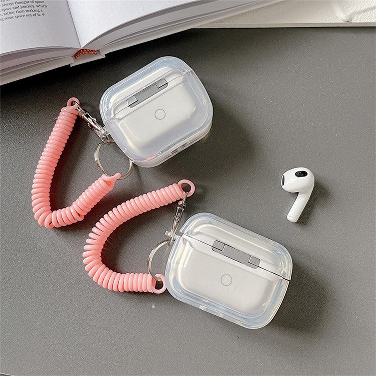 For Apple AirPods Pro Soft TPU Baby Pink Flower Case Spring Bracelet Earphone Accessories Cover