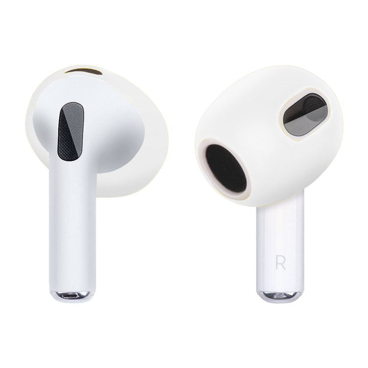 1 Pair Silicone Earphone Ear Caps for Apple AirPods 3, Bluetooth Earbuds Ear Tips Protective Covers - White