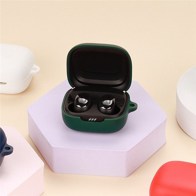 For JBL Live Free 2 TWS Earphone Soft Silicone Drop-proof Anti-scratch Earbuds Case Protective Cover with Buckle - Green