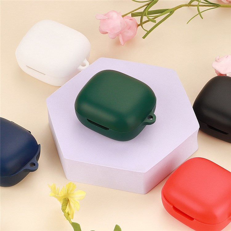 For JBL Live Free 2 TWS Earphone Soft Silicone Drop-proof Anti-scratch Earbuds Case Protective Cover with Buckle - Green