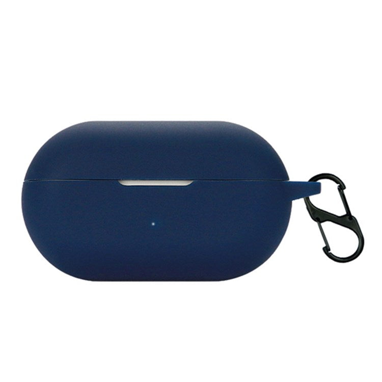 Silicone Case for Sony Ambie AM-TW01, Bluetooth Earphone Charging Box Protective Cover with Anti Loss Buckle - Dark Blue