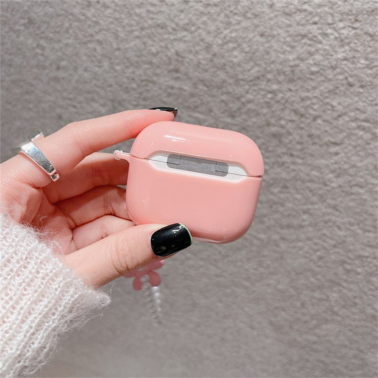 For Apple AirPods Pro Soft Durable TPU Earphone Case Cute Rabbit Stars Protective Cover with Flower Pear Handy Strap