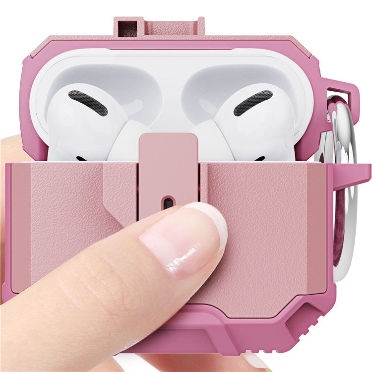 Earphone Case Cover for Apple AirPods 3 Soft TPU+PC Protective Case - Sapphire/Pink